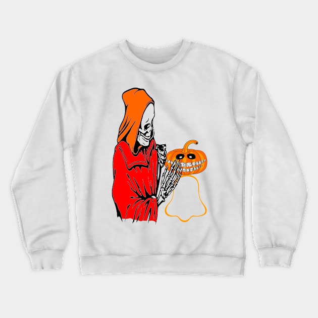 Halloween Ghost Crewneck Sweatshirt by aimadkhouya